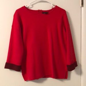 Tahari red sweater